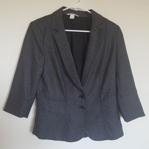 White House Black Market Black and White Blazer